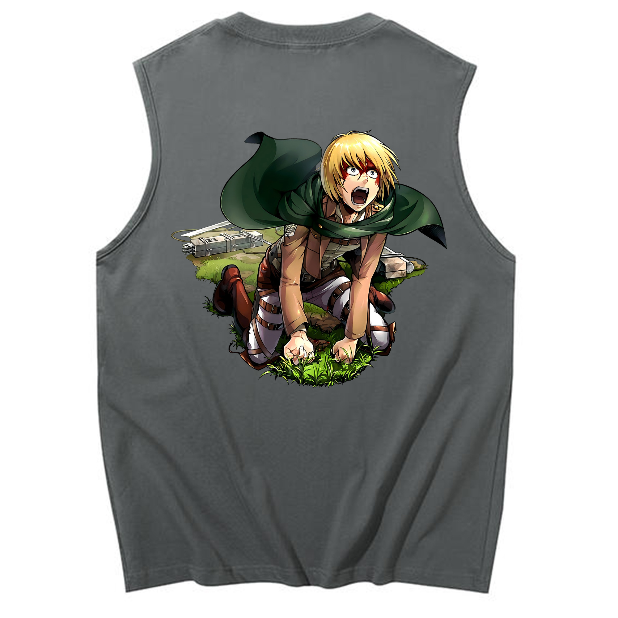 （画像用） 進撃の巨人 アルミン·アルレルト Attack on Titan Armin Arlert コットン100％タンクトップ（背面プリント）